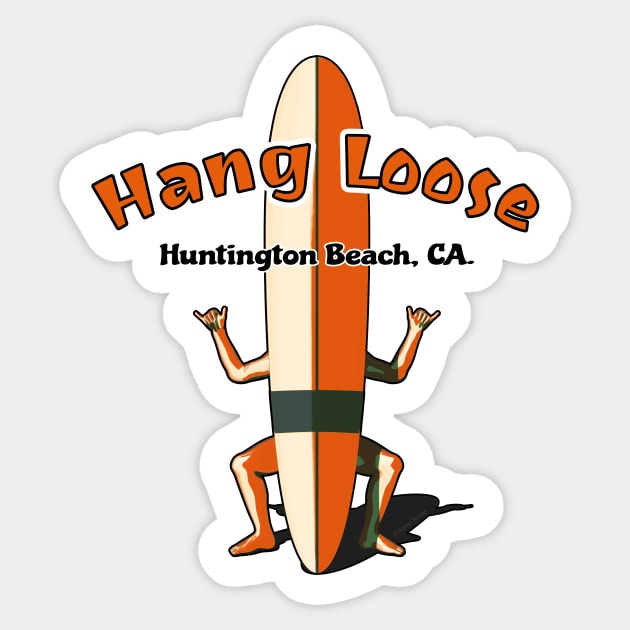 Huntington Beach, CA. Sticker by AKdesign